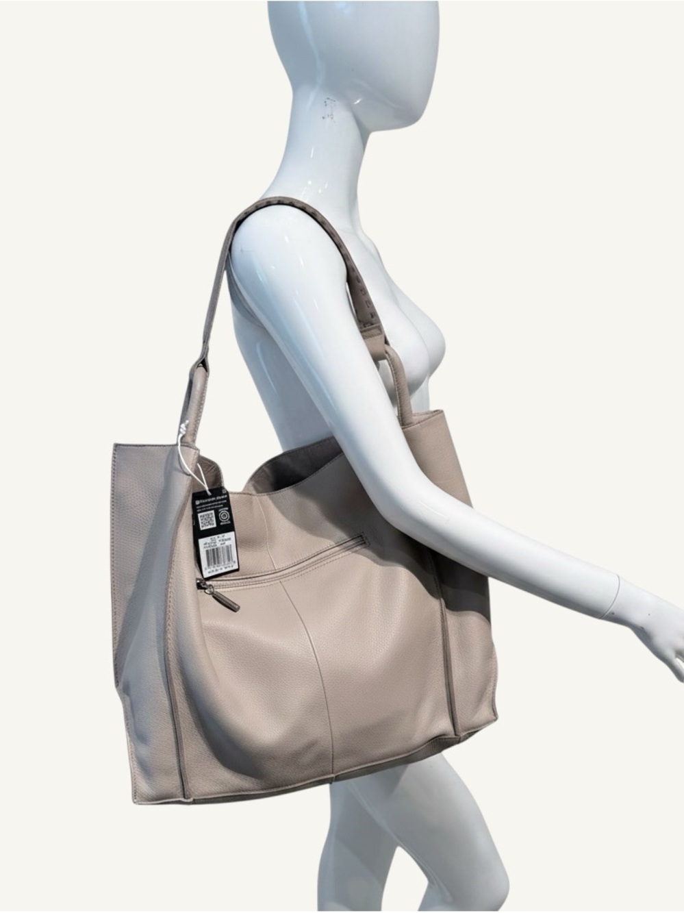 The Sak Los Feliz Large Leather Tote Sand NWT - Picture 2 of 9